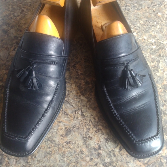 Mezlan Men Black Dress Tassel Slipon Loafer 10.5M
